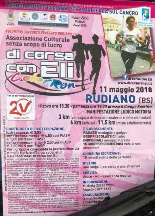 Di Corsa con Eli a Rudiano