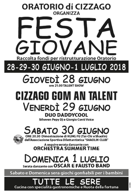 Festa Giovane a Cizzago 