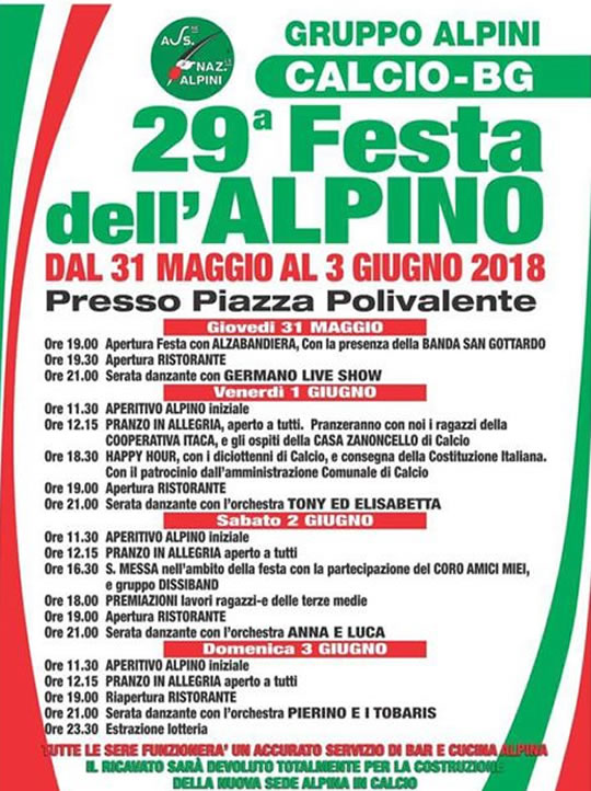 Festa dell'Alpino a Calcio 