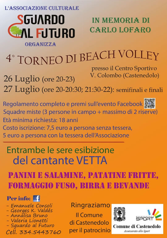 Torneo di Beach Volley più esibizione musicale a Castenedolo