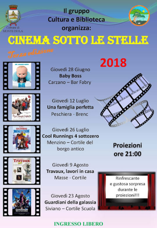 Cinema Sotto le Stelle a Monte Isola 