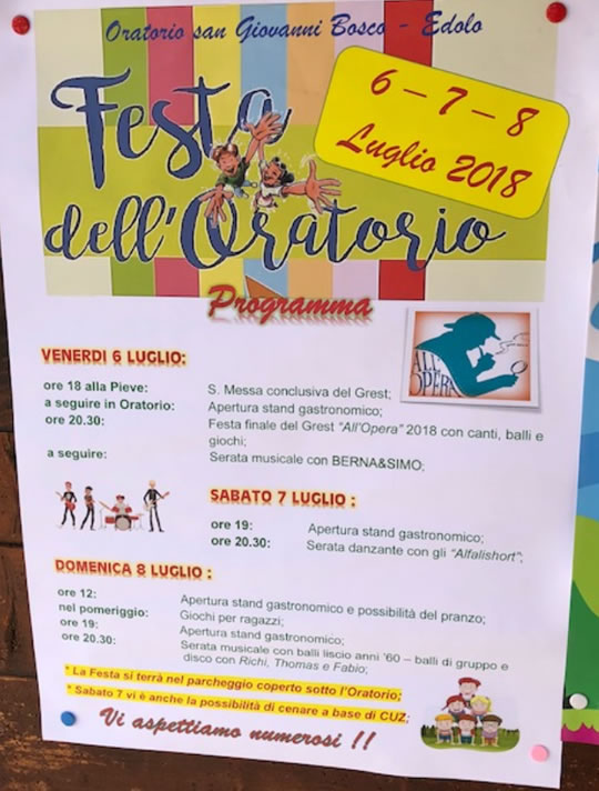 Festa dell'Oratorio a Edolo