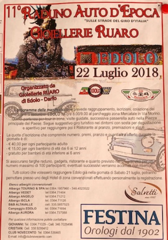 Raduno Auto D'Epoca a Edolo