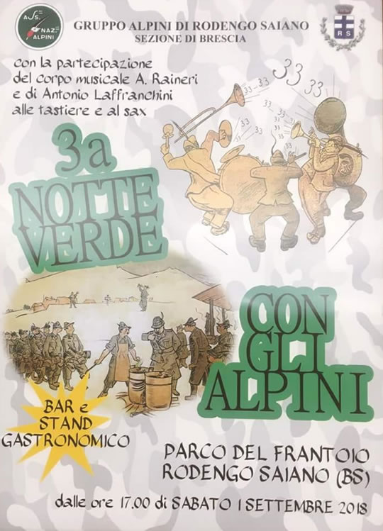 Notte Verde con glii Alpini a Rodengo Saiano