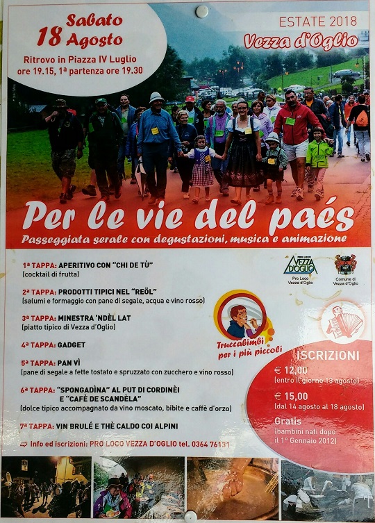 per le vie del paes a Vezza Oglio 2018