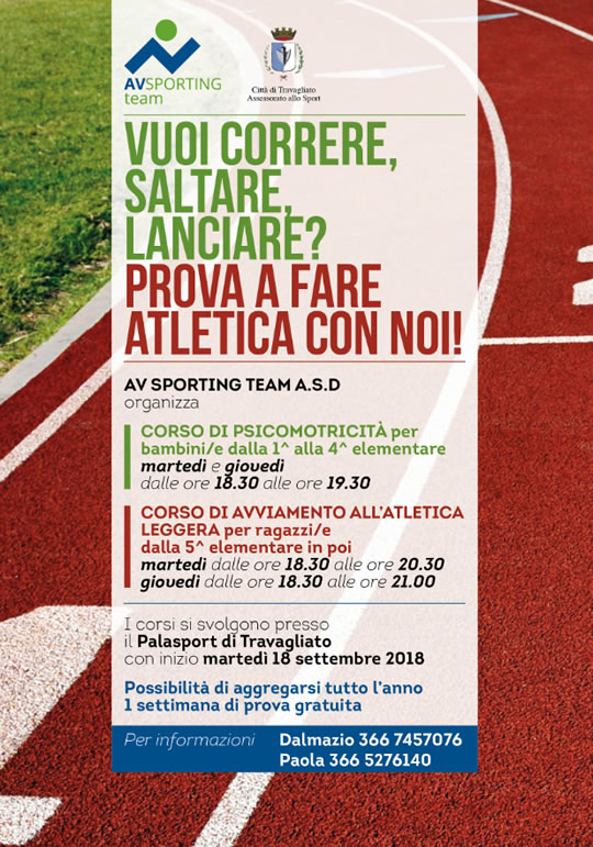 Corsi di Psicomotricità e Atletica Leggera a Travagliato