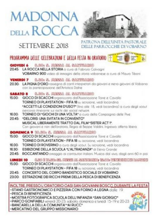 Festa della Madonna della Rocca a Vobarno