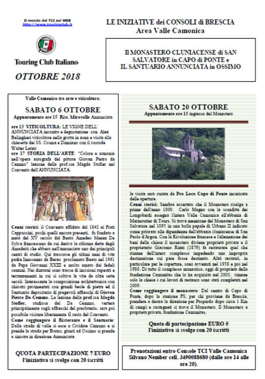 Le iniziative dei Consoli di Brescia in Valle Camonica