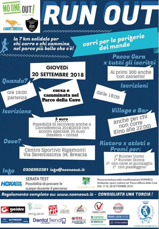 Run Out Corri per le periferie del Mondo a Brescia