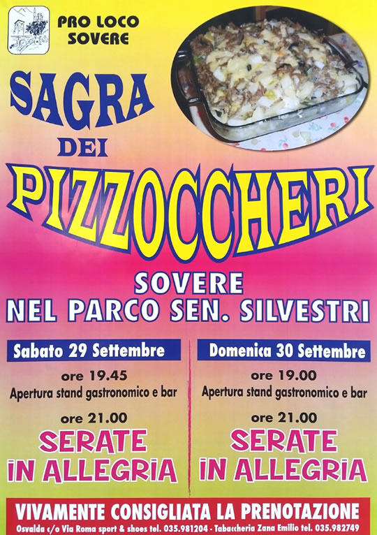Sagra dei Pizzoccheri a Sovere BG