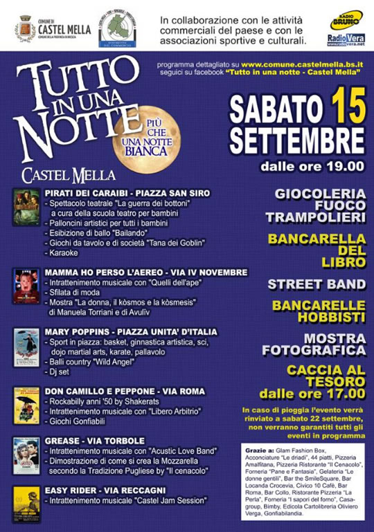 Tutto in una Notte a Castel Mella