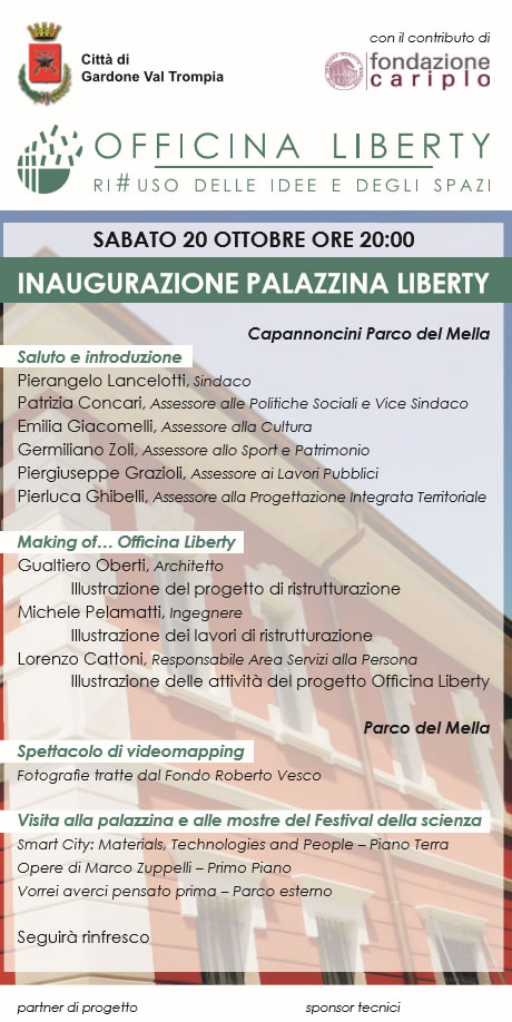 Inaugurazione Palazzina Liberty a Gardone Val Trompia