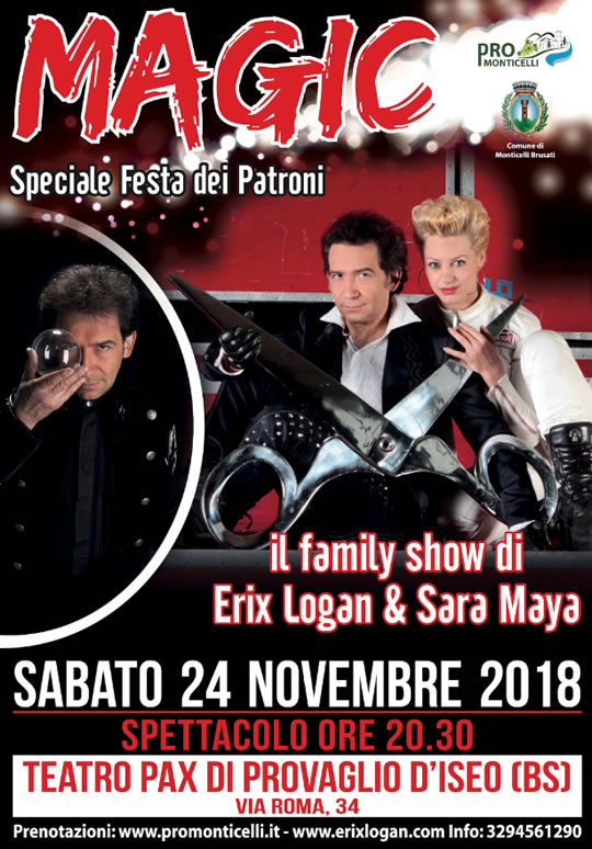 Magic: il family show di Erix Logan a Provaglio d'Iseo