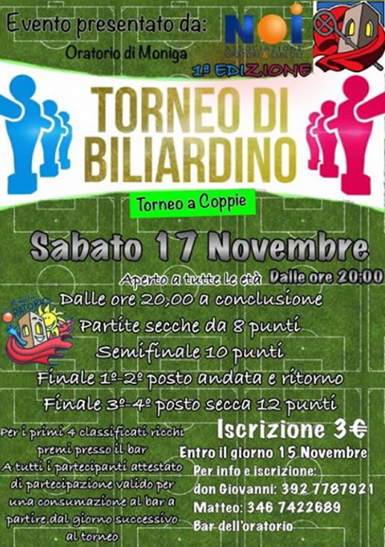 Torneo di Biliardino a Moniga