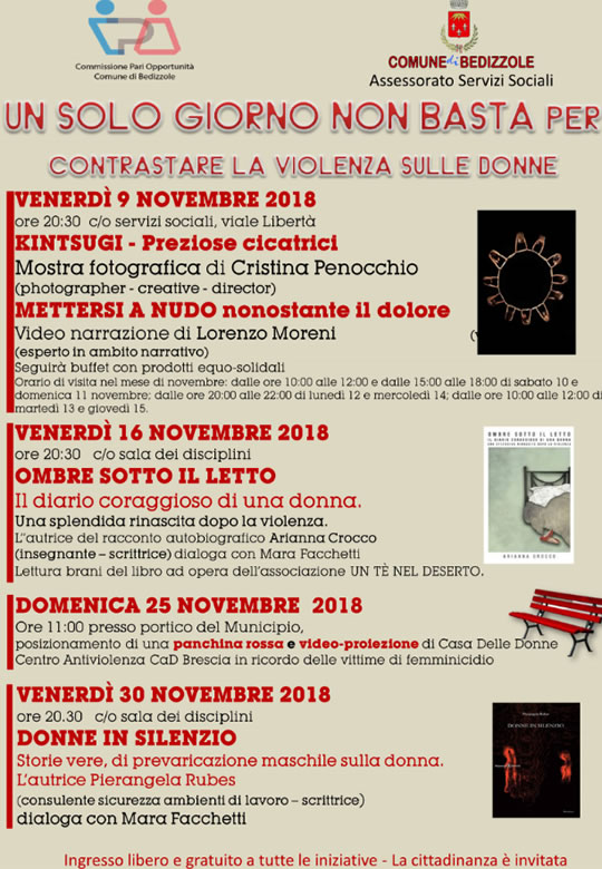 Un solo giorno non basta per contrastare la violenza sulle donne a Bedizzole