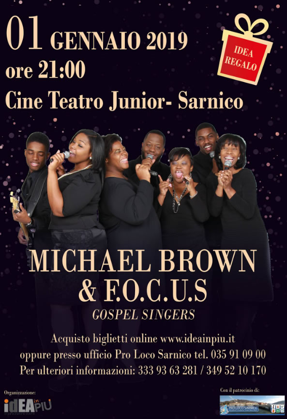 Michael Brown & Focus Gospel Singers a Sarnico