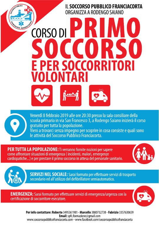 Corso di Primo Soccorso a Rodengo Saiano 