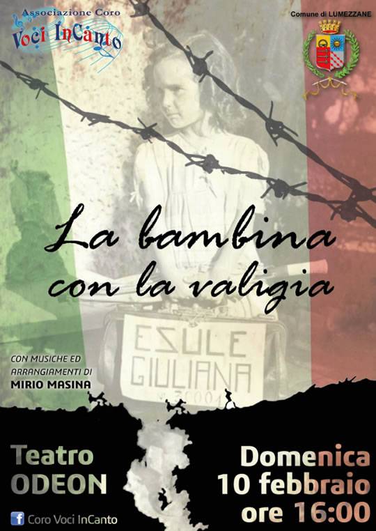 La bambina con la valigia a Lumezzane