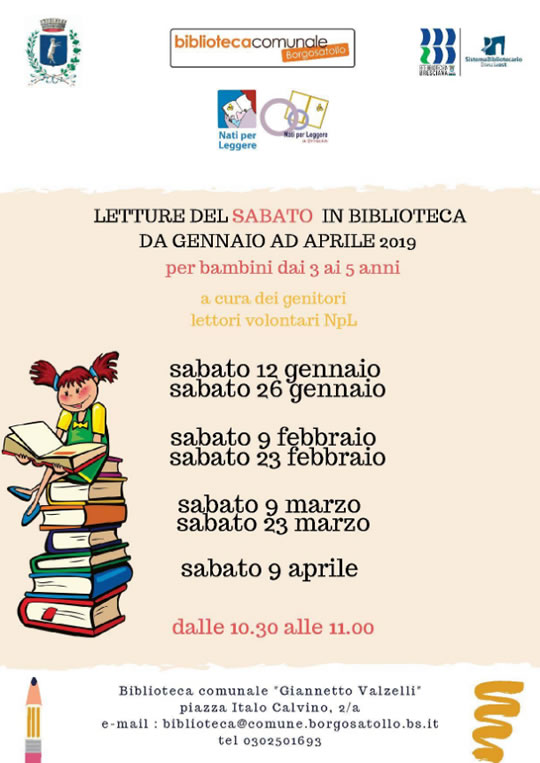 Letture del Sabato in Biblioteca a Borgosatollo