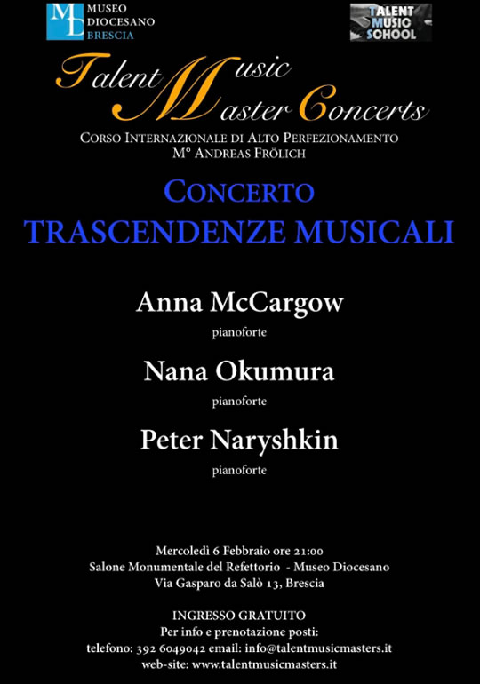 Concerto Trascendenze Musicali a Brescia 