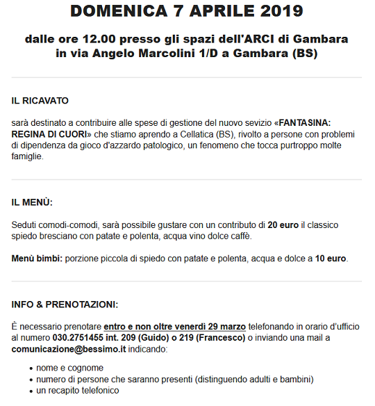 Spiedo Solidale a Gambara