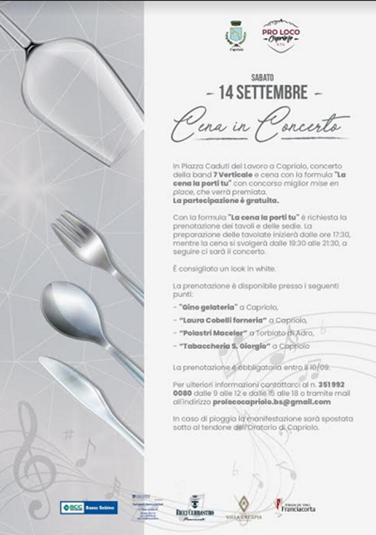 Cena in Concerto a Capriolo