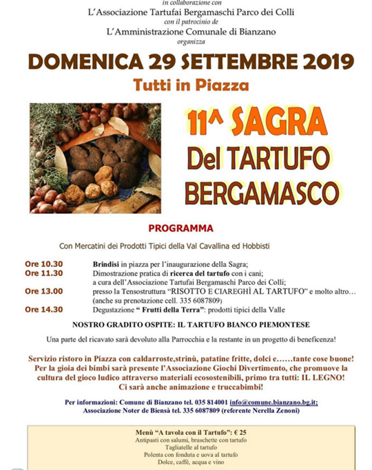 Sagra del Tartufo Bergamasco a Bianzano BG