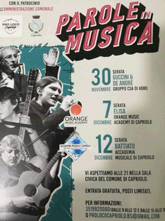 Parole in Musica a Capriolo