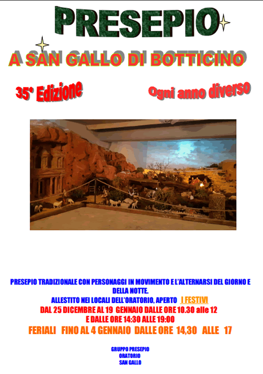 Presepio Oratorio San Gallo frazione di Botticino