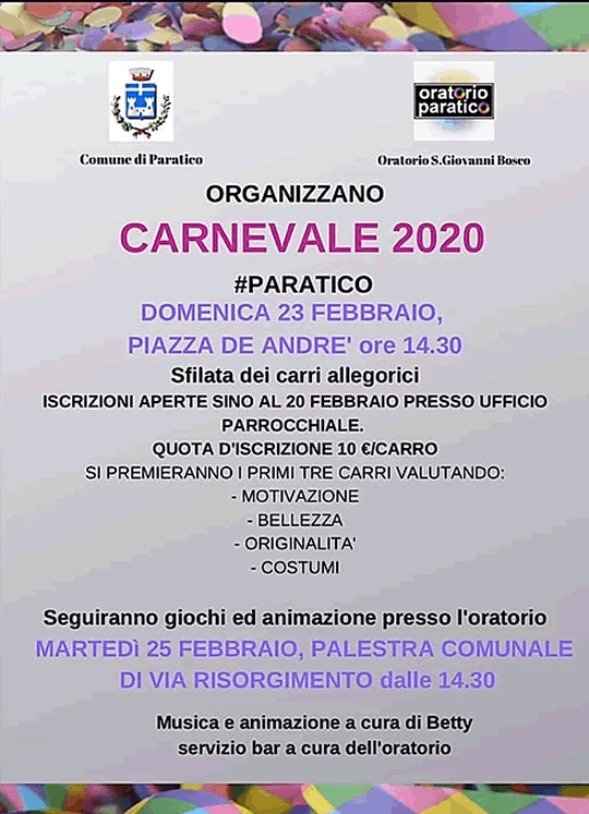 Carnevale 2020 a Paratico