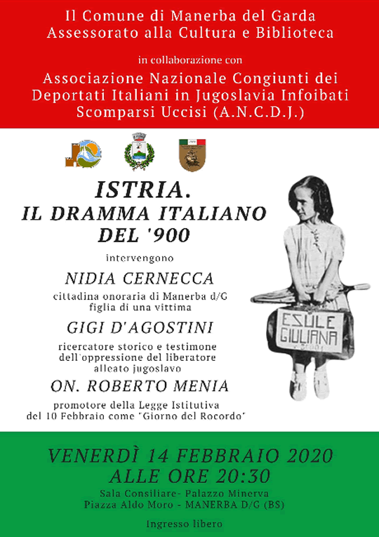 Istria il Dramma Italiano del '900 a Manerba del Garda