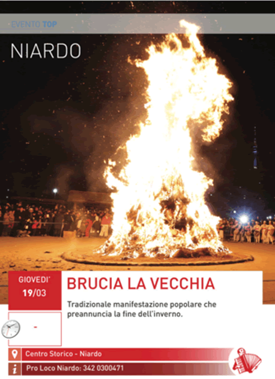 Brucia la Vecchia a Niardo