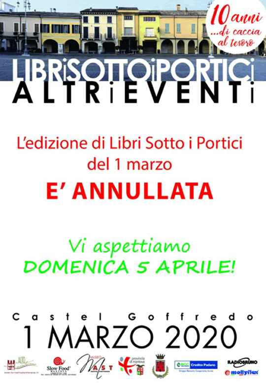 Libri sotto i portici a Castel Goffrdo MN