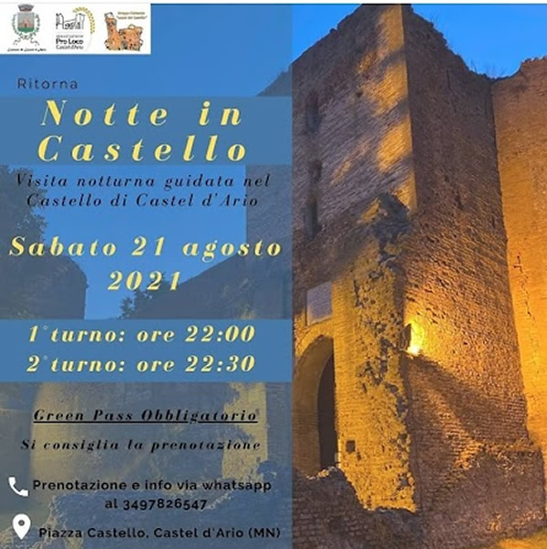 notte in castello a Castel DArio