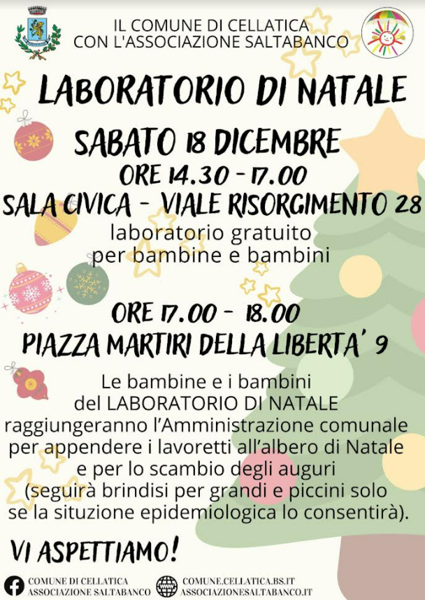 Laboratorio di natale a Cellatica