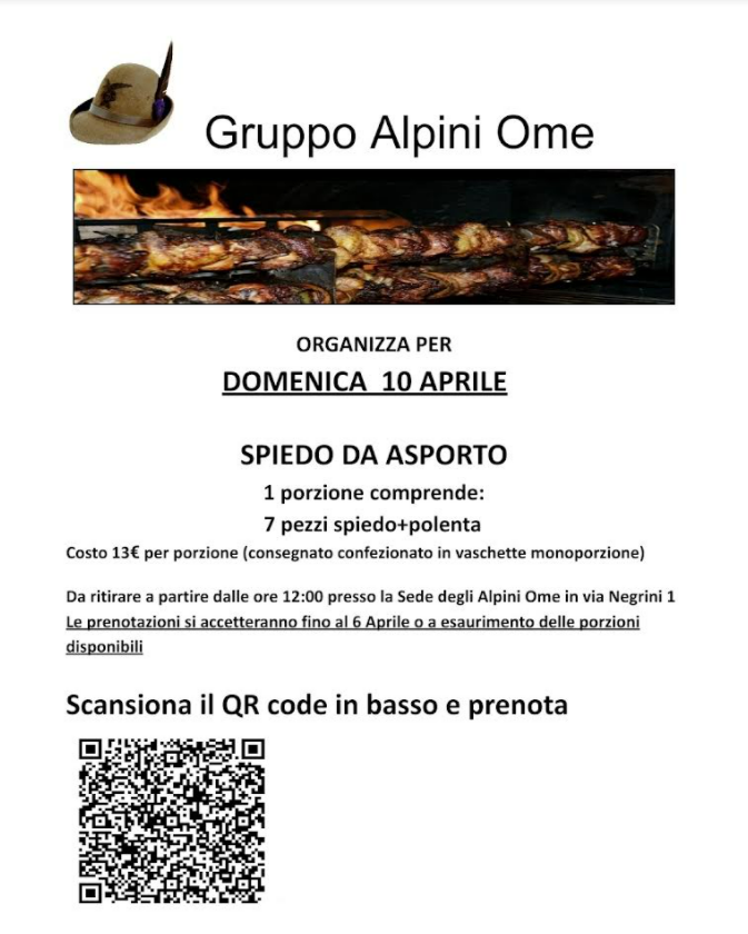 Spiedo da asporto Gruppo Alpini Ome