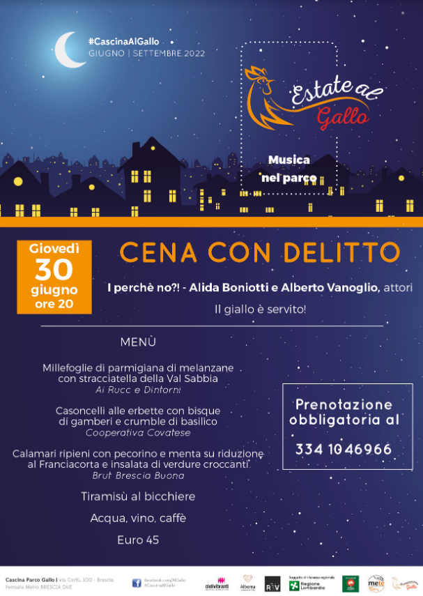 Cena con delitto al Parco Gallo