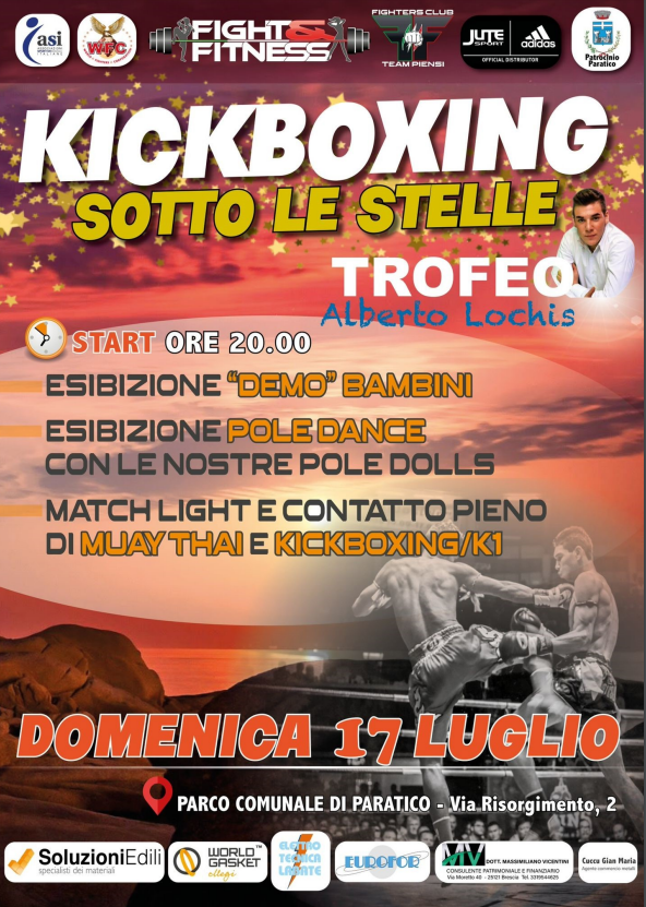Kickboxing sotto le stelle a Paratico