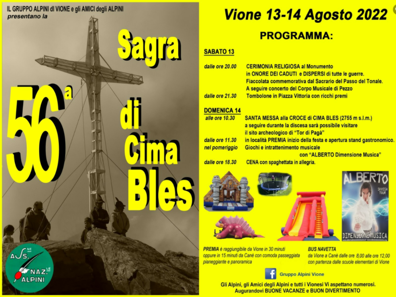 Sagra di Cima Bles a Vione