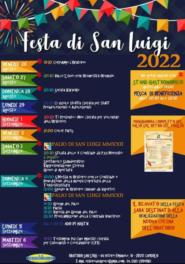 Festa di San Luigi a Capriolo