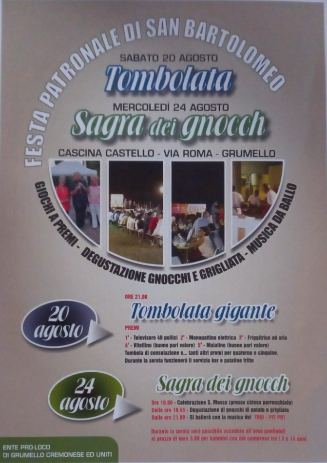 Sagra dei gnocch - Grumello Cremonese ed Uniti