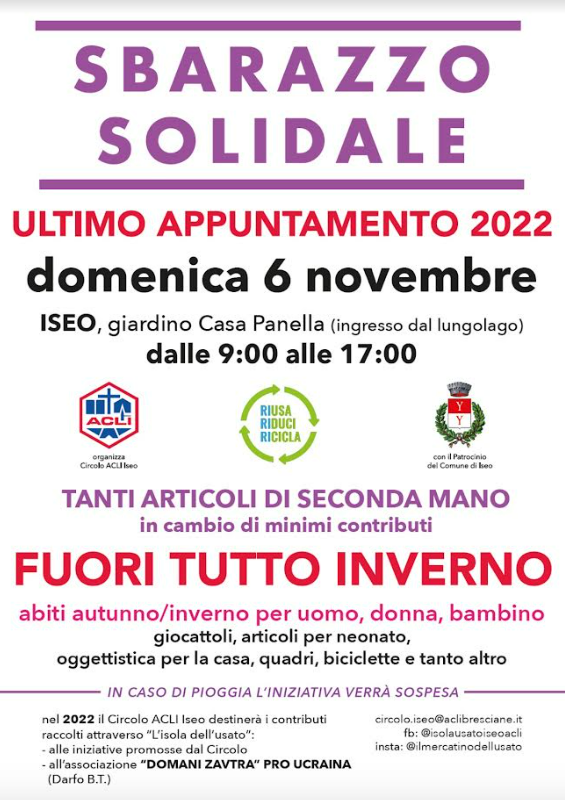 Sbarazzo Solidale - Iseo