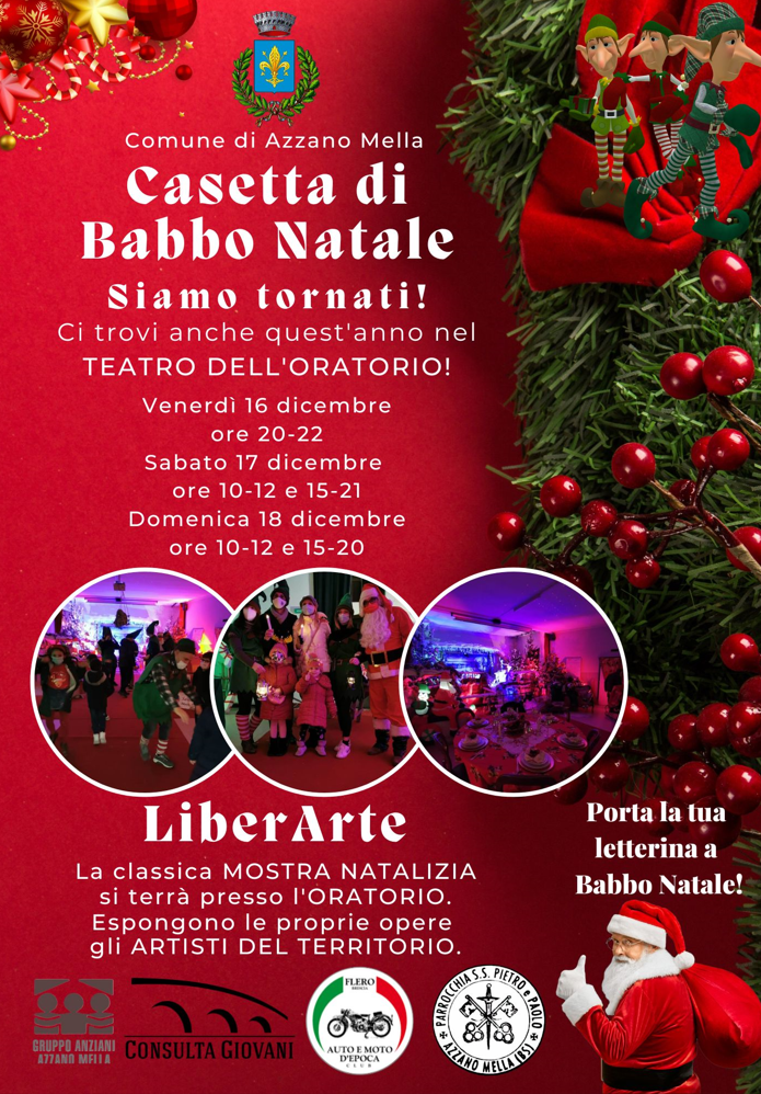Casetta di babbo natale e liberarte - Azzano Mella