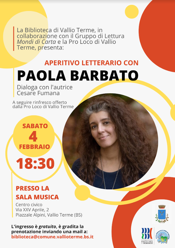 Aperitivo letterario con Paola Barbato - Vallio Terme