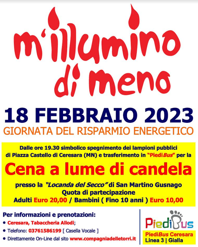 M'Illumino di meno 2023 - Ceresara - Mantova