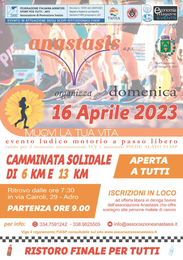MUOVI LA TUA VITA - camminata solidale aperta a tutti