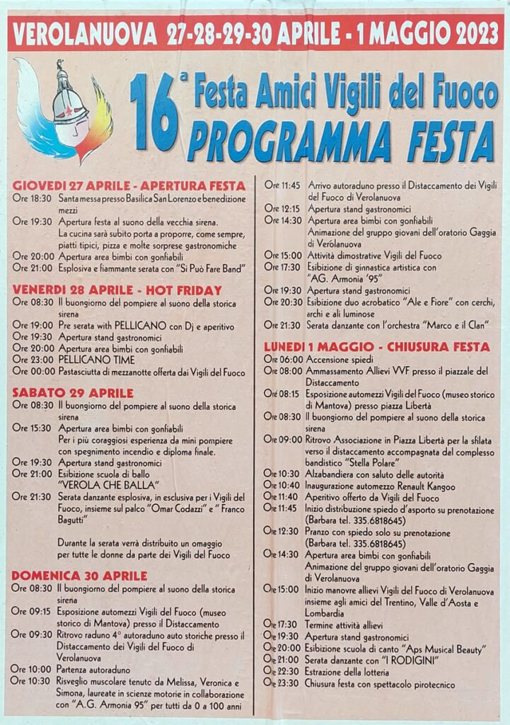 festa vigili del fuoco Verolanuova