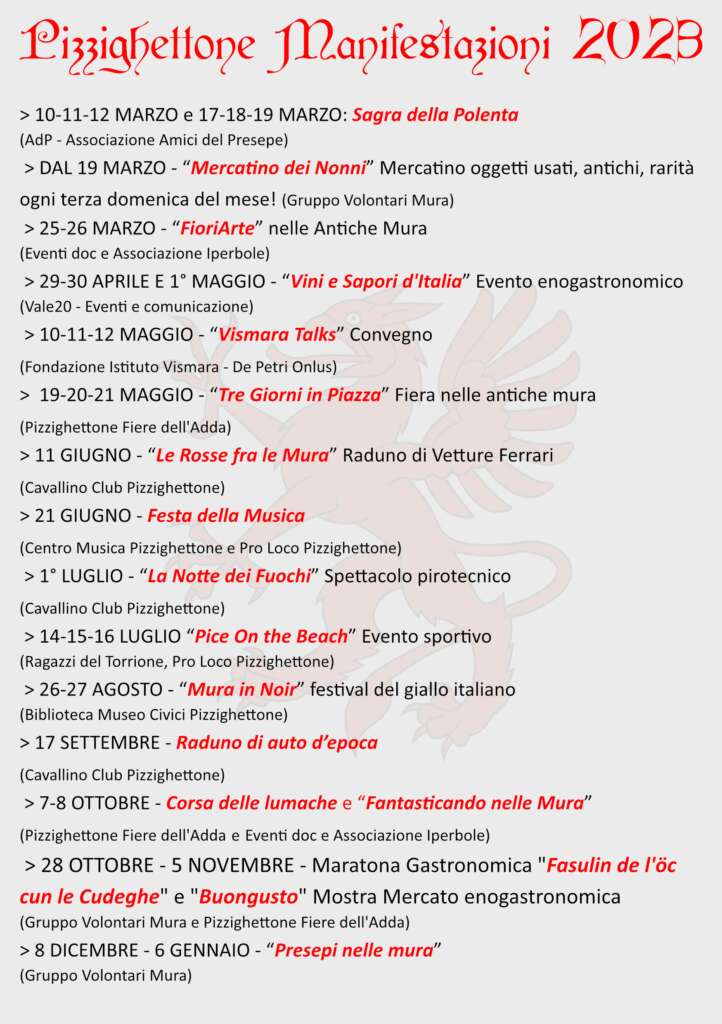 Manifestazioni a Pizzighettone (CR)
