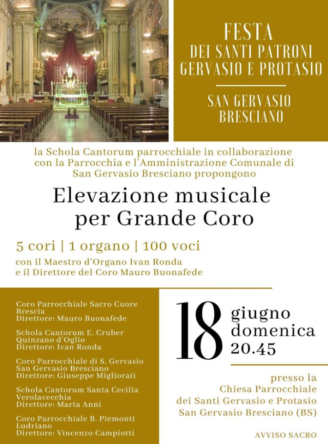 Elevazione musicale per grande coro - San Gervasio Bresciano