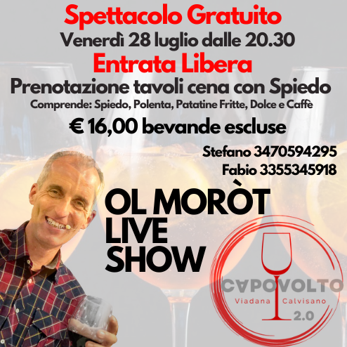 Ol Morot e le sue Barzellette cena con Spiedo - Calvisano